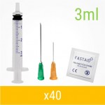 Orange 3ml 40 Pack Injection Kit | Needles, Syringes & Swabs