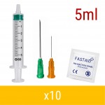Orange 5ml 10 Pack Injection Kit | Needles, Syringes & Swabs Orange 5ml 10 Pack Injection Kit | Needles, Syringes & Swabs