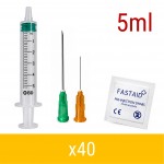 Orange 5ml 40 Pack Injection Kit | Needles, Syringes & Swabs Orange 5ml 40 Pack Injection Kit | Needles, Syringes & Swabs