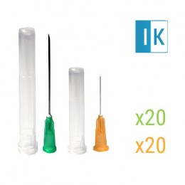 Needle Pack 2x20 | 21G Green, 25G Orange | for Injection Cycles Needle Pack 2x20 | 21G Green, 25G Orange | for Injection Cycles